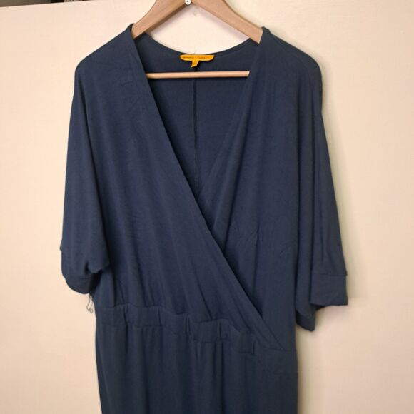 Eloquii Refinery 29 Navy Blue Wrap Tie Waist Jumpsuit Womens Plus 24 Refinery29 - Picture 4 of 13